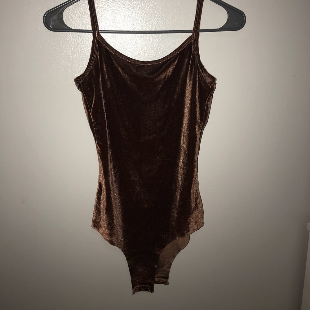 Velvet Open Back Bodysuit