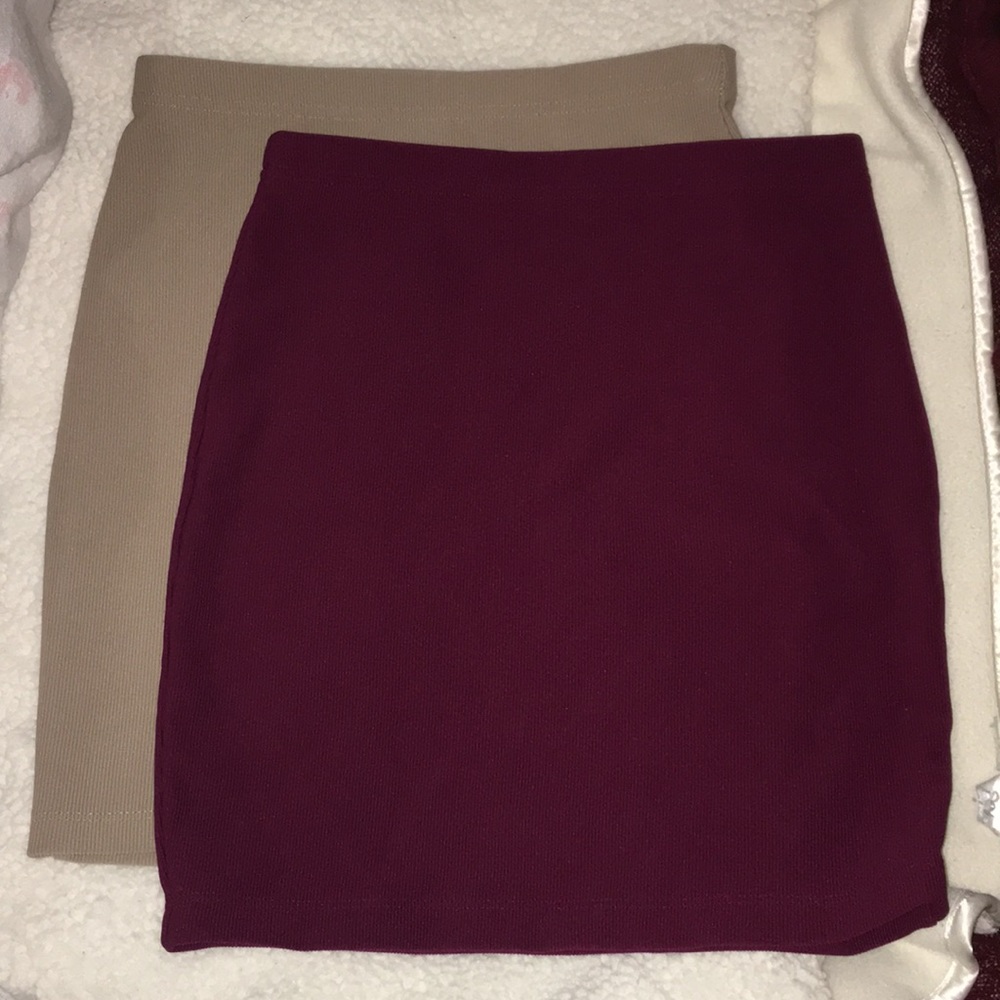Two Forever 21 mini skirt.