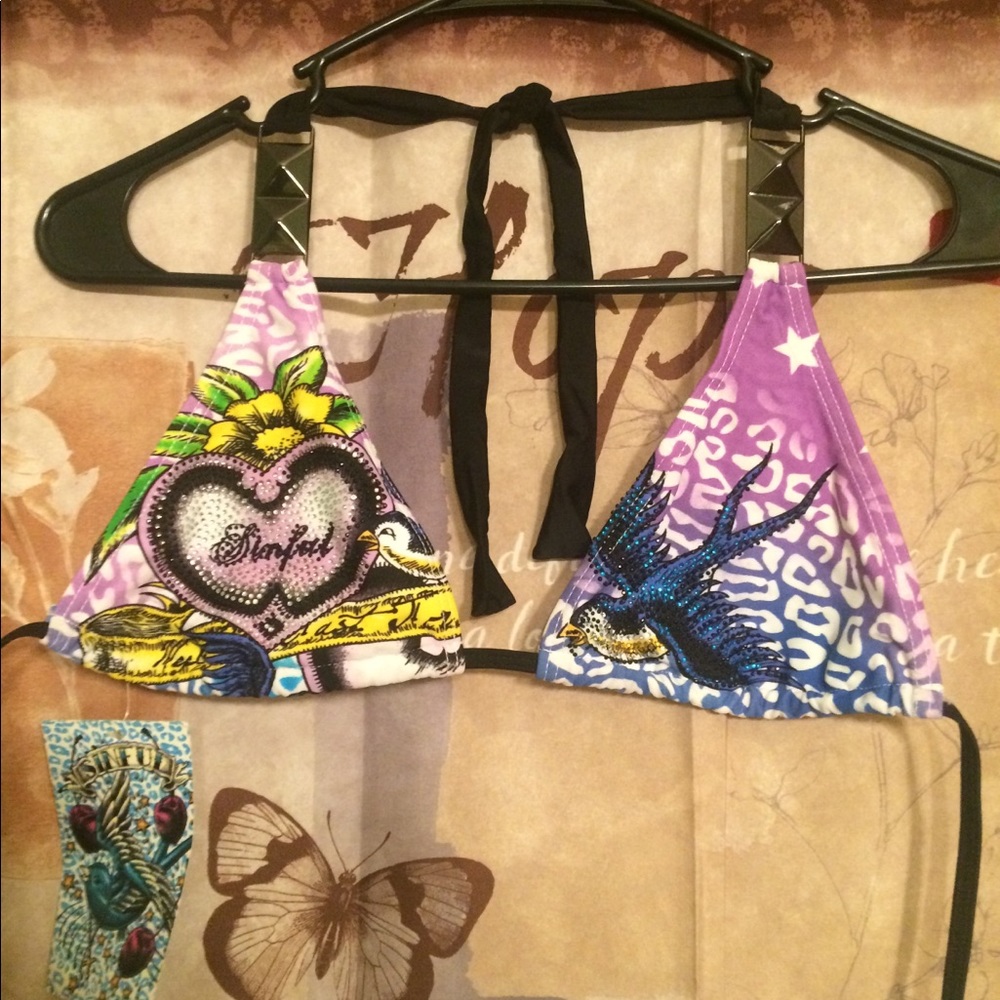 NWT Sinful 2pc Birds/Leopard Print Bikini Set