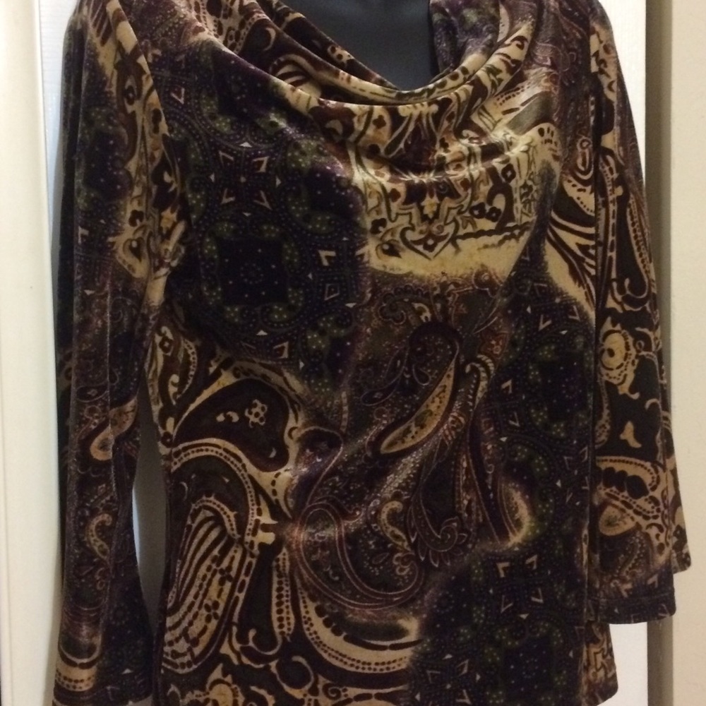 ☘️EUC Lucious Velour Top🌹☘️ - Picture 2 of 3