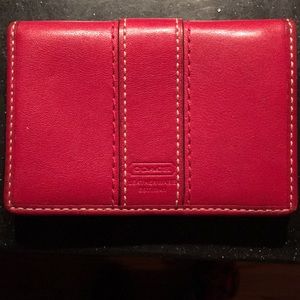 Red coach credit card wallet