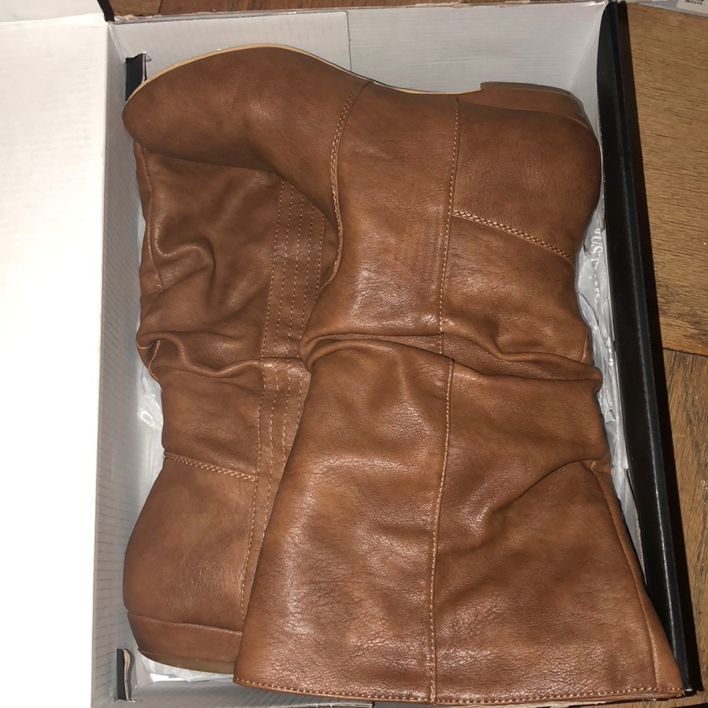 BROWN MIDI BOOT, SZ 5.5