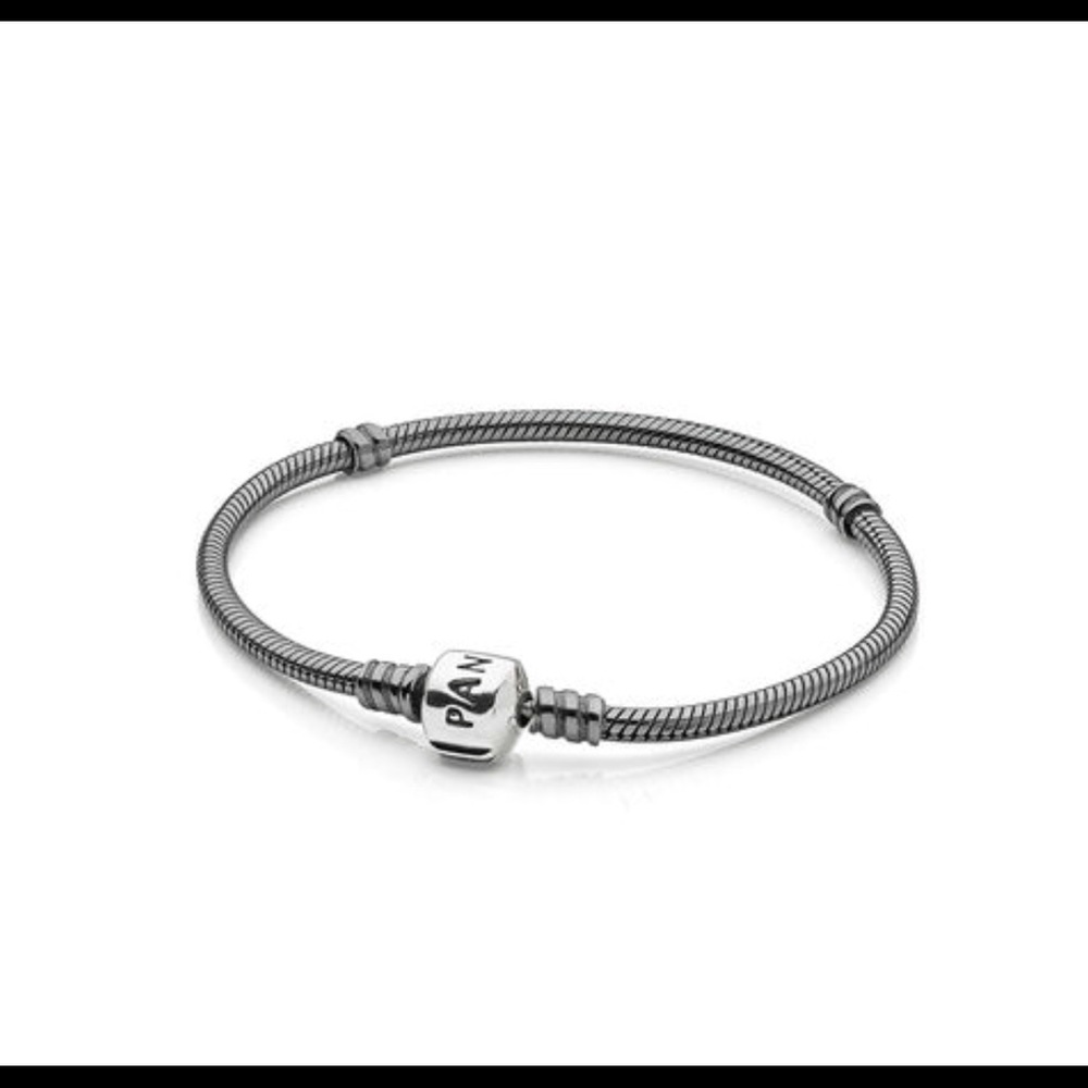 Oxidized Sterling Silver Charm Bracelet