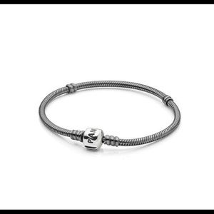 Oxidized Sterling Silver Charm Bracelet