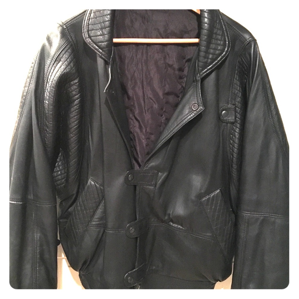 Black leather jacket