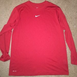 Red Nike Long sleeve tee