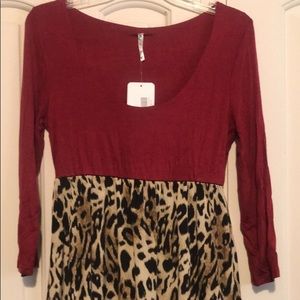 Leopard/Maroon dress