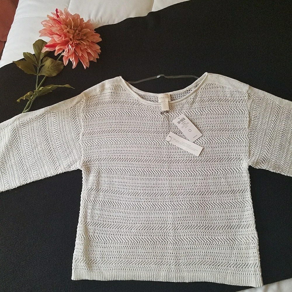 CHICO'S Shahara Pullover Sweater sz small - Picture 1 of 6