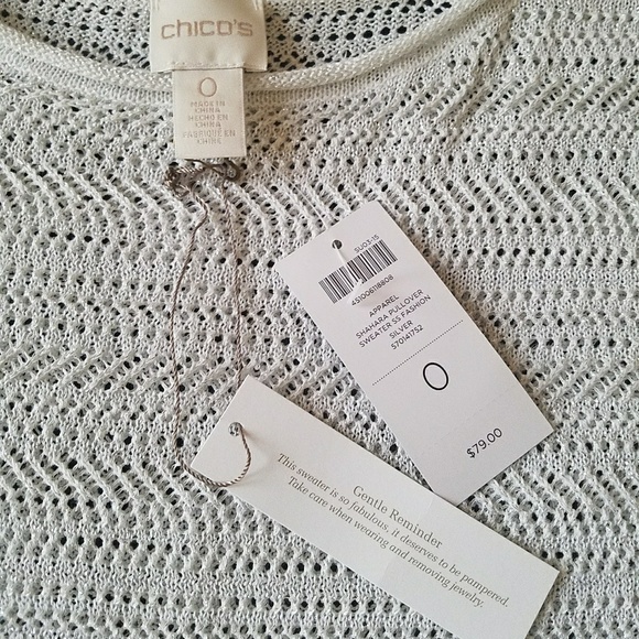 CHICO'S Shahara Pullover Sweater sz small - Picture 2 of 6