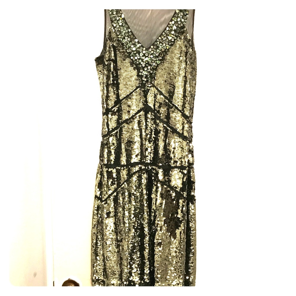 Ermano Scervino green sequins  evening dress