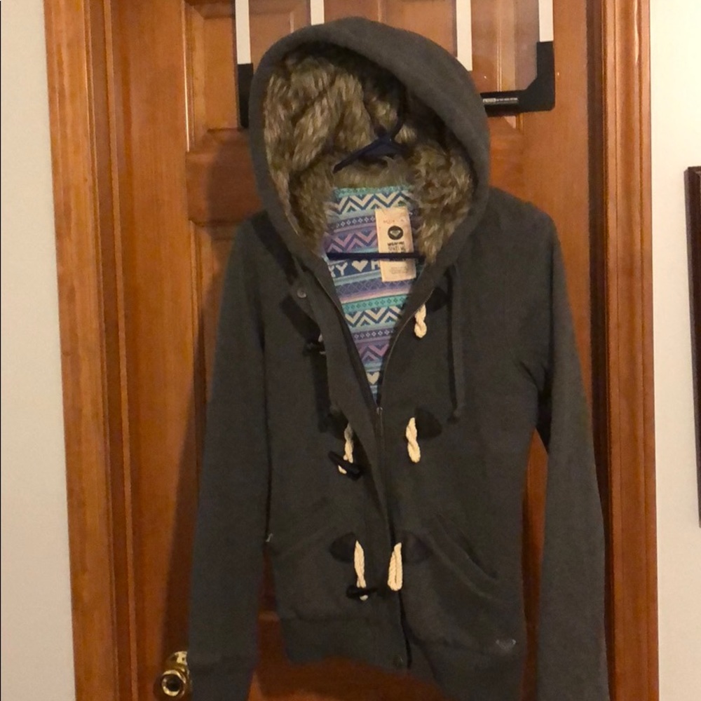 Roxy fur hooded jacket