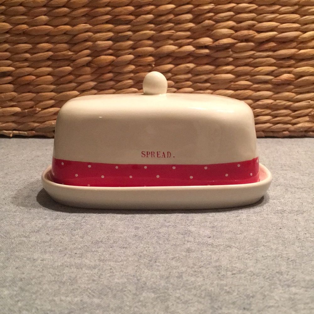 Rae Dunn Polka Dot SPREAD butter dish
