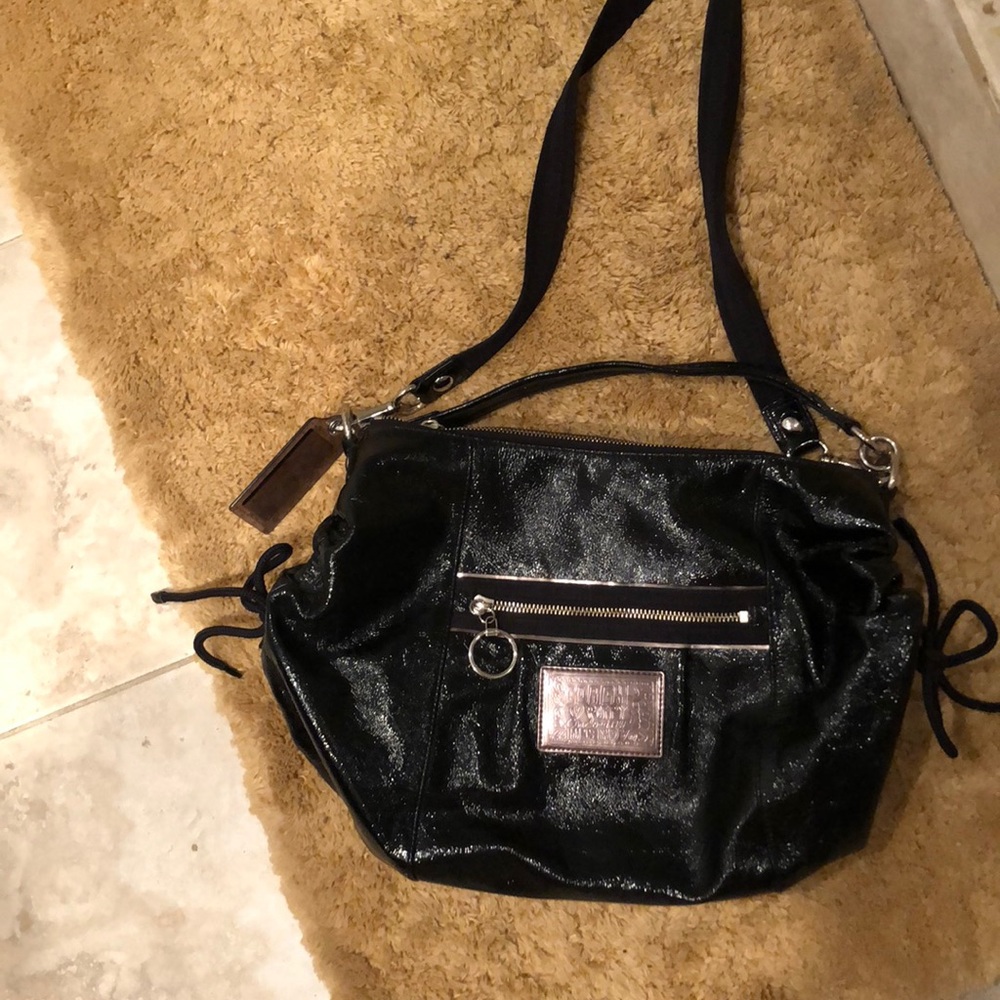 Coach Black Patent Leather Purse