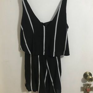 Black and white romper