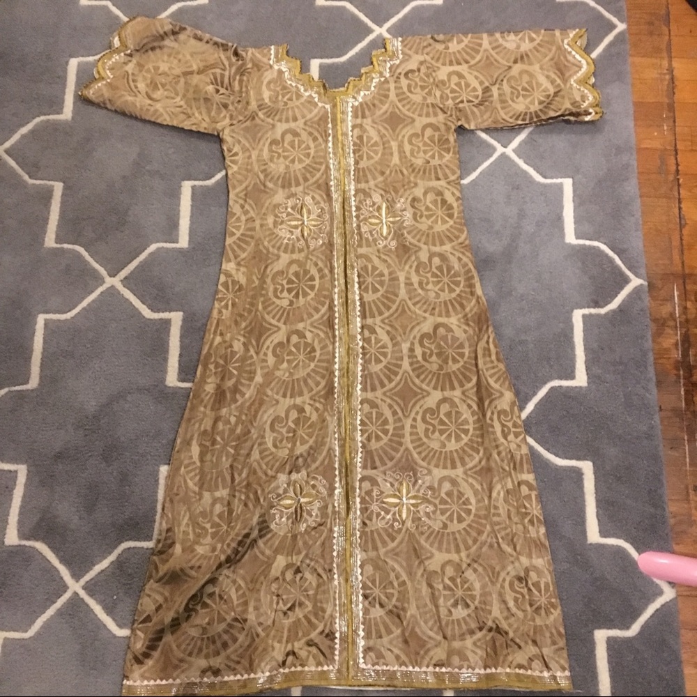 Gold embroidered long tunic