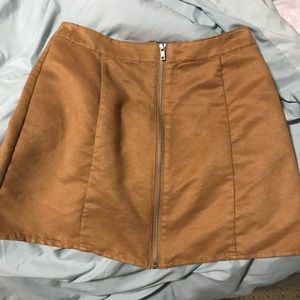 Tan suede skirt
