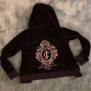 [Juicy Couture] black velour zip hoodie