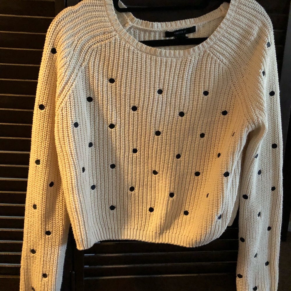 Polka Dot Crop Sweater