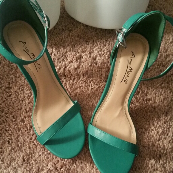 Anne Michelle Shoes - Teal heels
