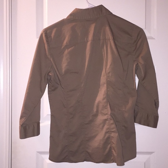 New York & Company Khaki Button Down - Picture 2 of 2