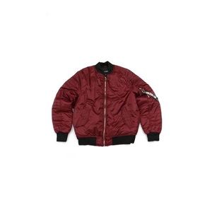 Jackets & Coats - Bomber Jacket - Burgundy Jackets & Coats - Bomber Jacket - Burgundy