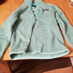 Women's patagonia better sweater in tubular blue