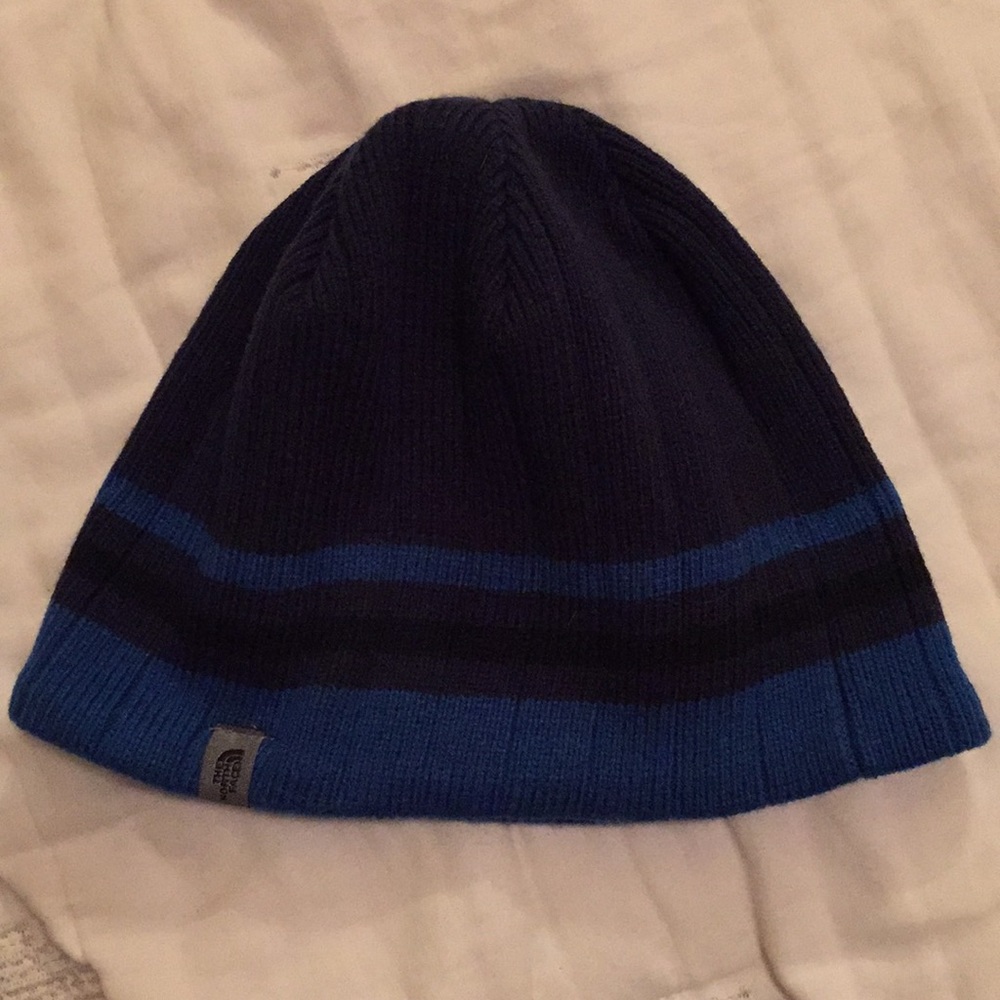 Blue North Face Beanie