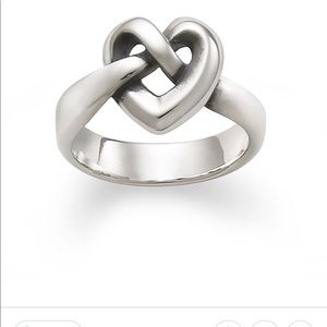 James Avery Heart Knot Ring sz 6 silver