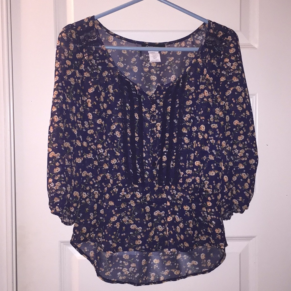 Half Button Up Blouse