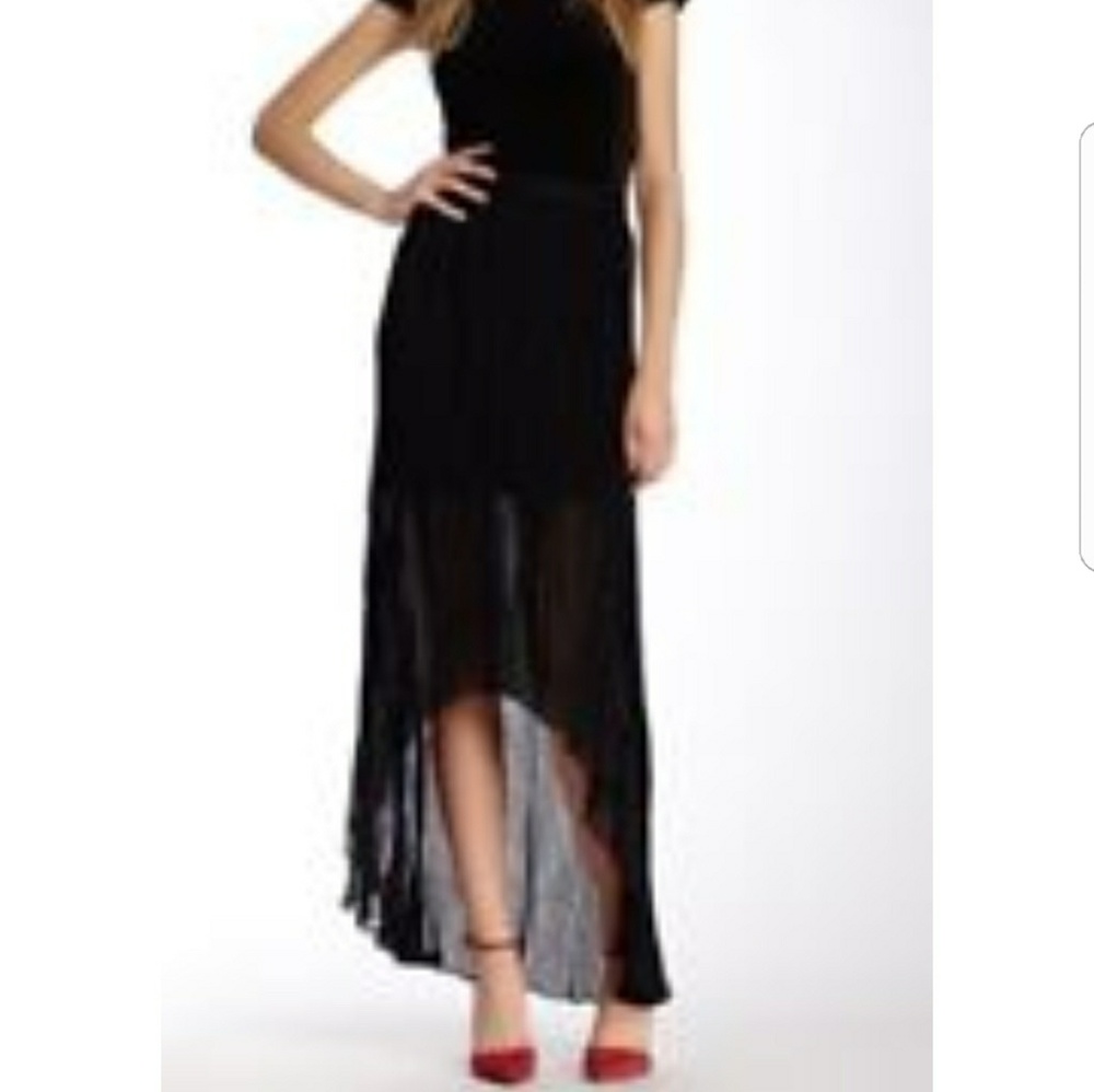 Alice + Olivia Pleated Asymmetrical High Low skirt