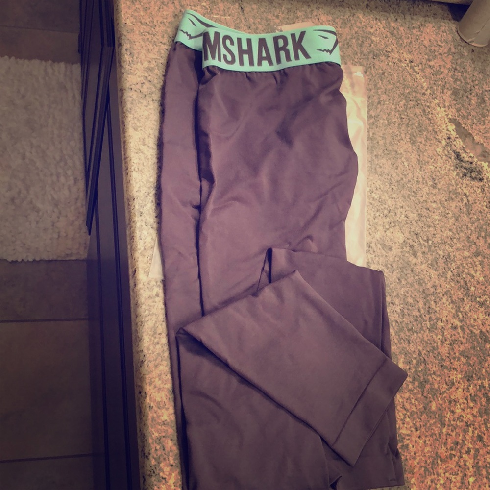 🦈 GYMSHARK WOMEN  fit legging charcoal/turquoise