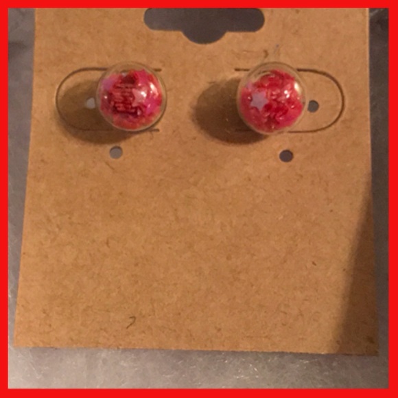 Star Confetti Globe Earrings - Picture 1 of 1