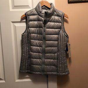 Gray Puffer Vest - Womens