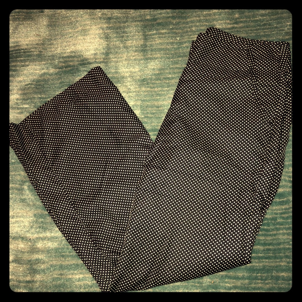 [The Limited] blue polka dot pants