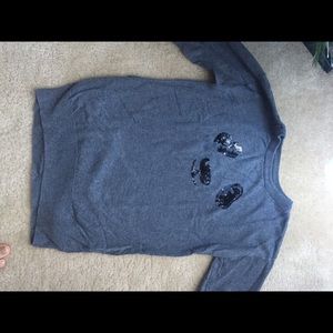 Grey panda sweater