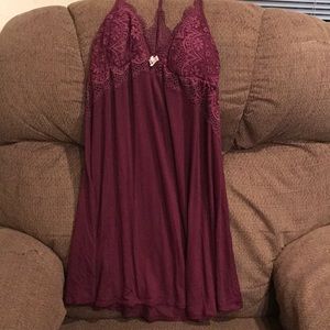 Maroon sexy lingerie with lace