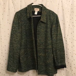 Blue/green linen jacket