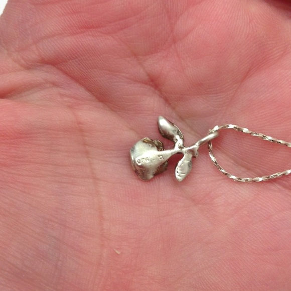💝 Stamped 925 Flower + 9" 925 Chain - Picture 3 of 4