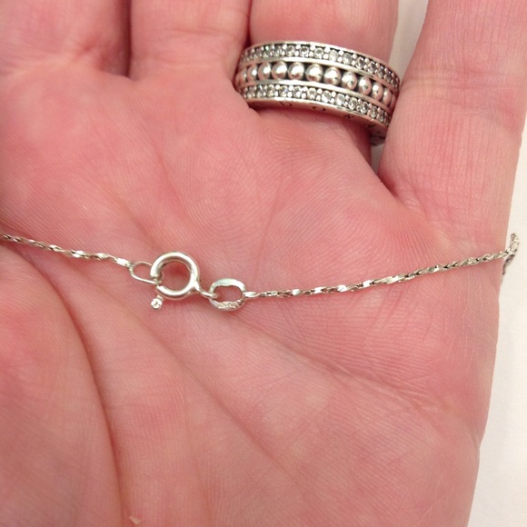 💝 Stamped 925 Flower + 9" 925 Chain - Picture 4 of 4