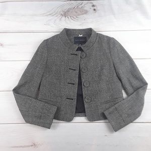 REDUCED Banana Republic grey wool crop jacket.Sz 0