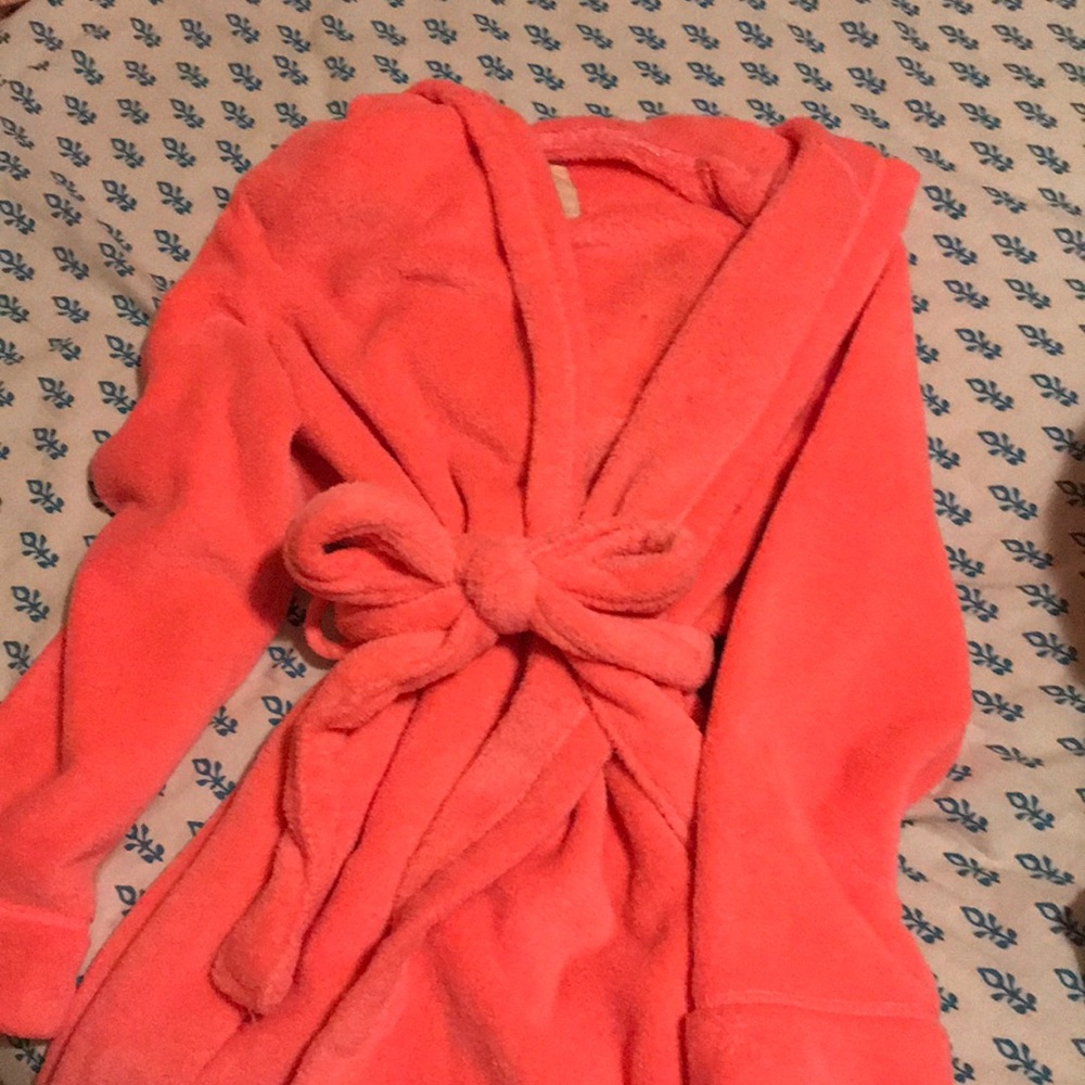 Pink plush robe