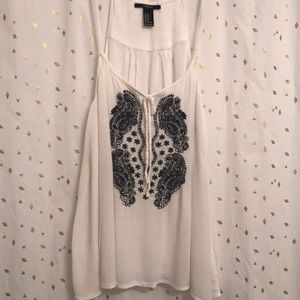 White F21 tank top