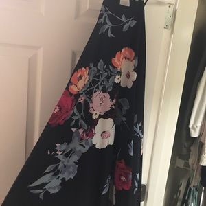 Floral dress high low