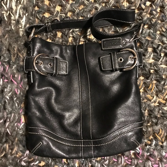 Coach Black Leather SoHo Purse - Picture 1 of 8
