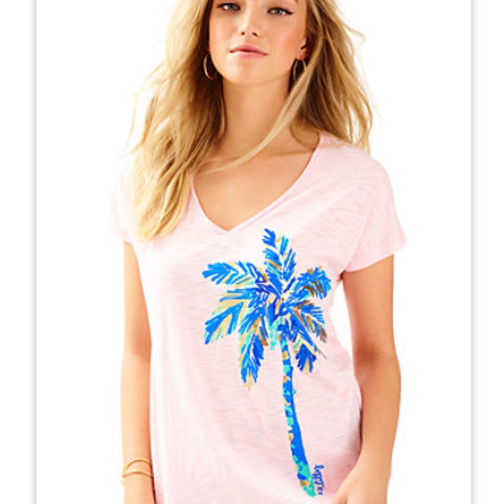 NWT Lilly Pulitzer Colie T-Shirt- Multi Palm