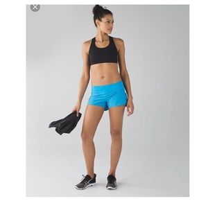 Lululemon blue speed shorts in 4 way stretch