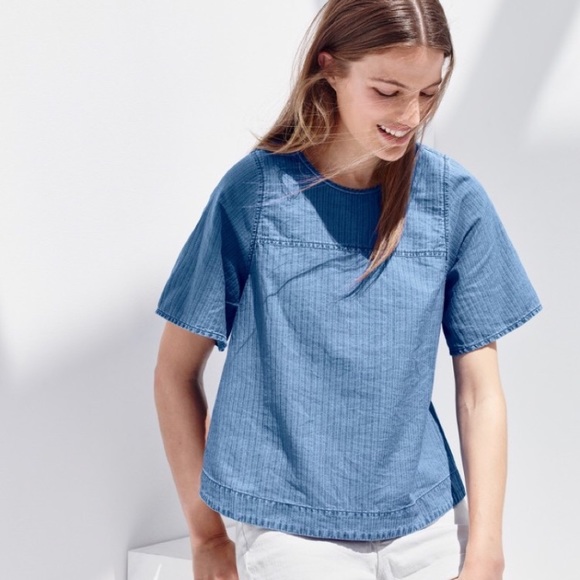 NWOT J. Crew Swing Top in Spanish Indigo - Picture 1 of 4
