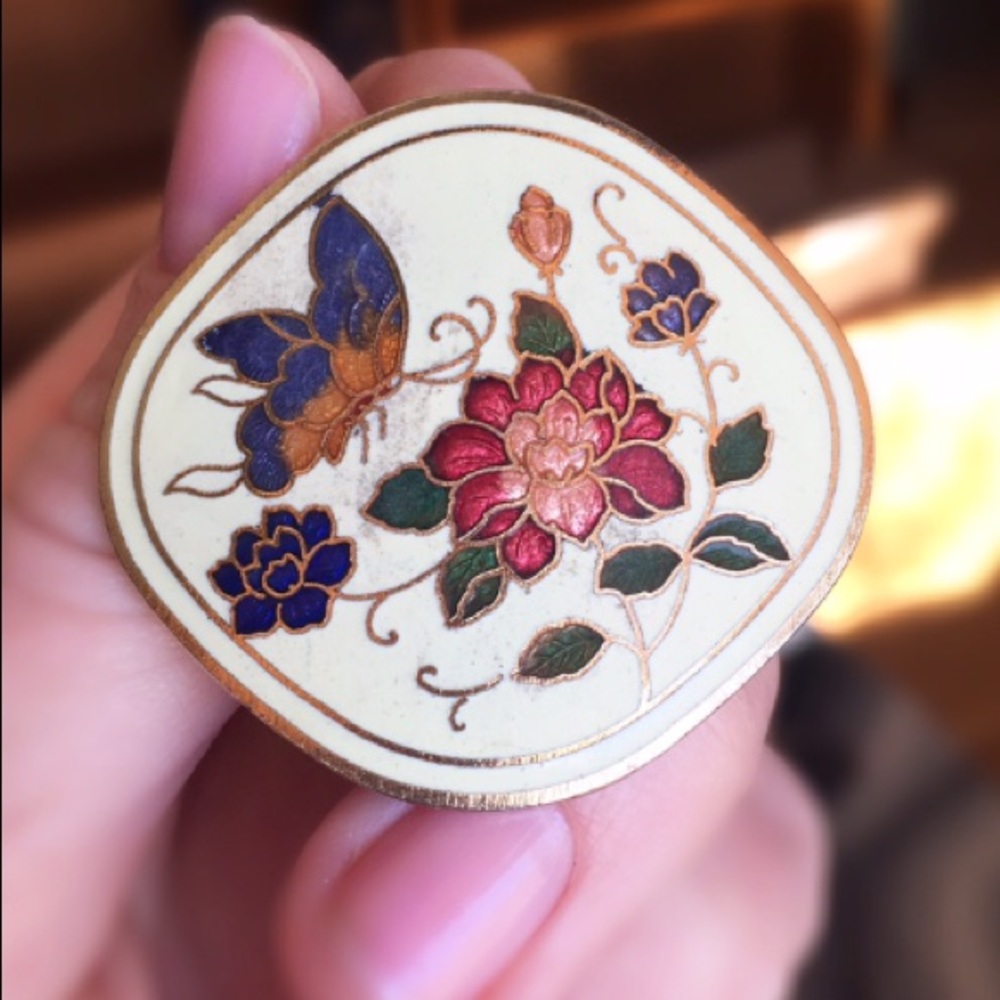 Vintage Cloisonne Belt Buckle
