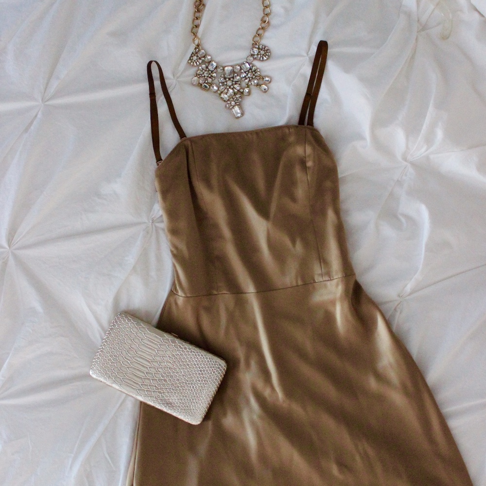 A|X Armani Exchange Gold Holiday Dress