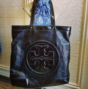 Last DROP Tory Burch Black Patent Tote
